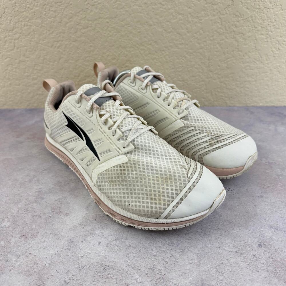 Altra Shoes Womens 8.5 Solstice XT 2 White Running Shoes Gym Lace Up Stained